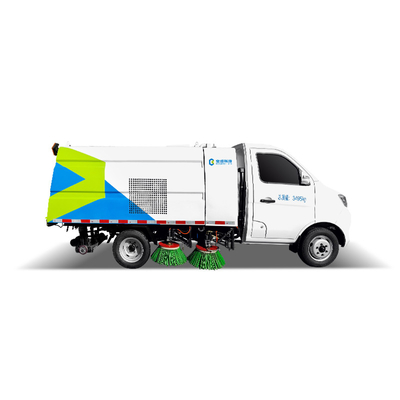 OEM Multi Functionall Sanitation Truck Sweeper Road Cleaning Green And White