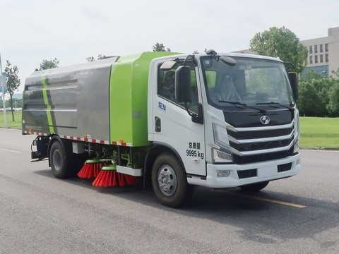Green Energy Road Sweeper Truck Easy Control Rear Protective Device Road Sweeper