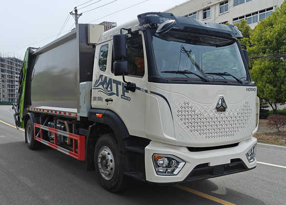 SINOTRUCK HOWO 6X2 मध्यम आकार 10 Cbm 12 Cbm 18 Cbm कचरा संग्रहण कंप्रेसर कचरा ट्रक