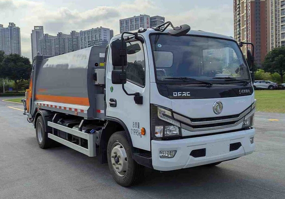 Chargeur arrière Dongfeng avec camion compacteur à compression hydraulique